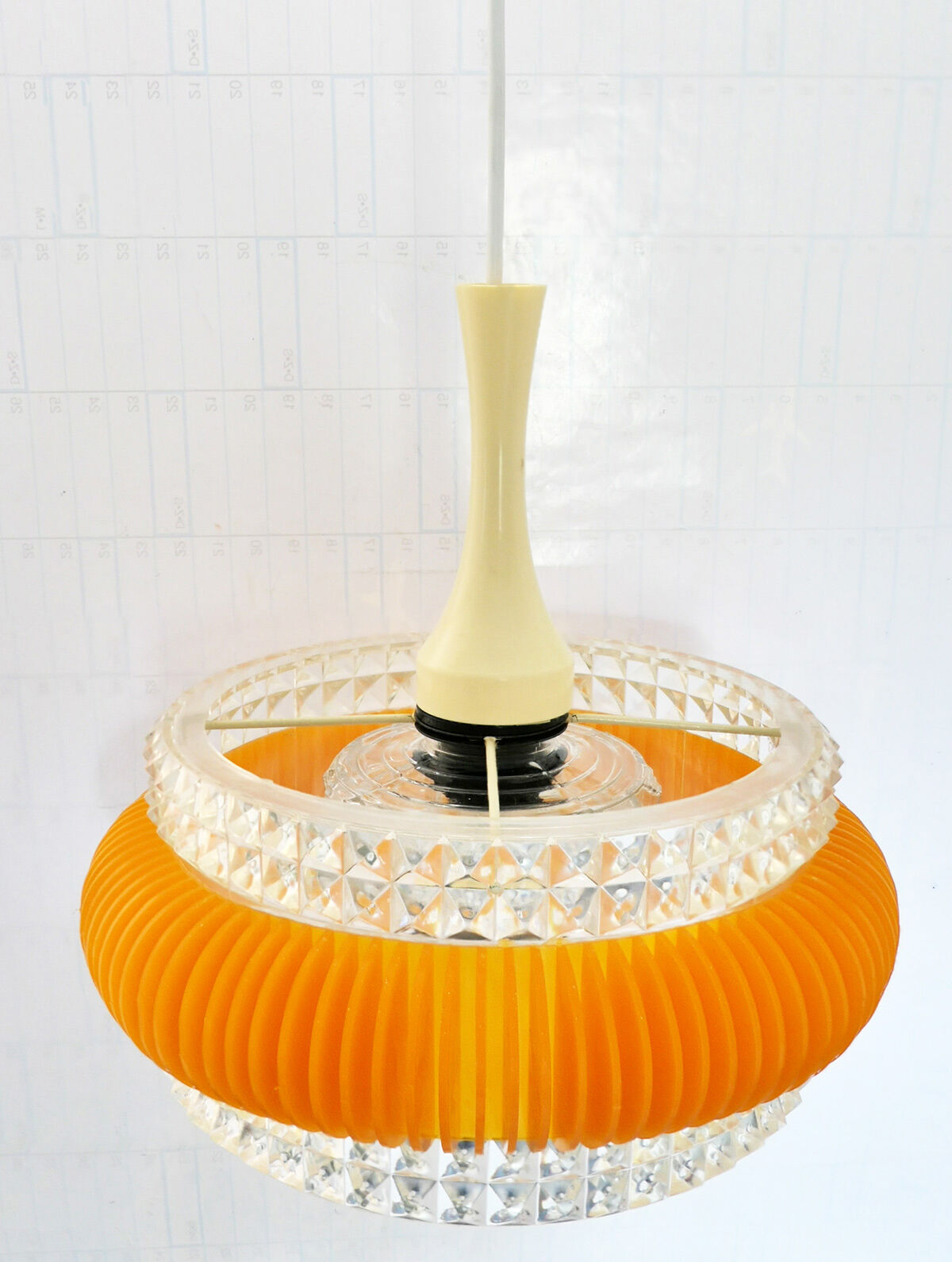 Suspension glass  plexiglas and plastic 70s