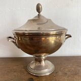 Silver tureen, pine cone handle