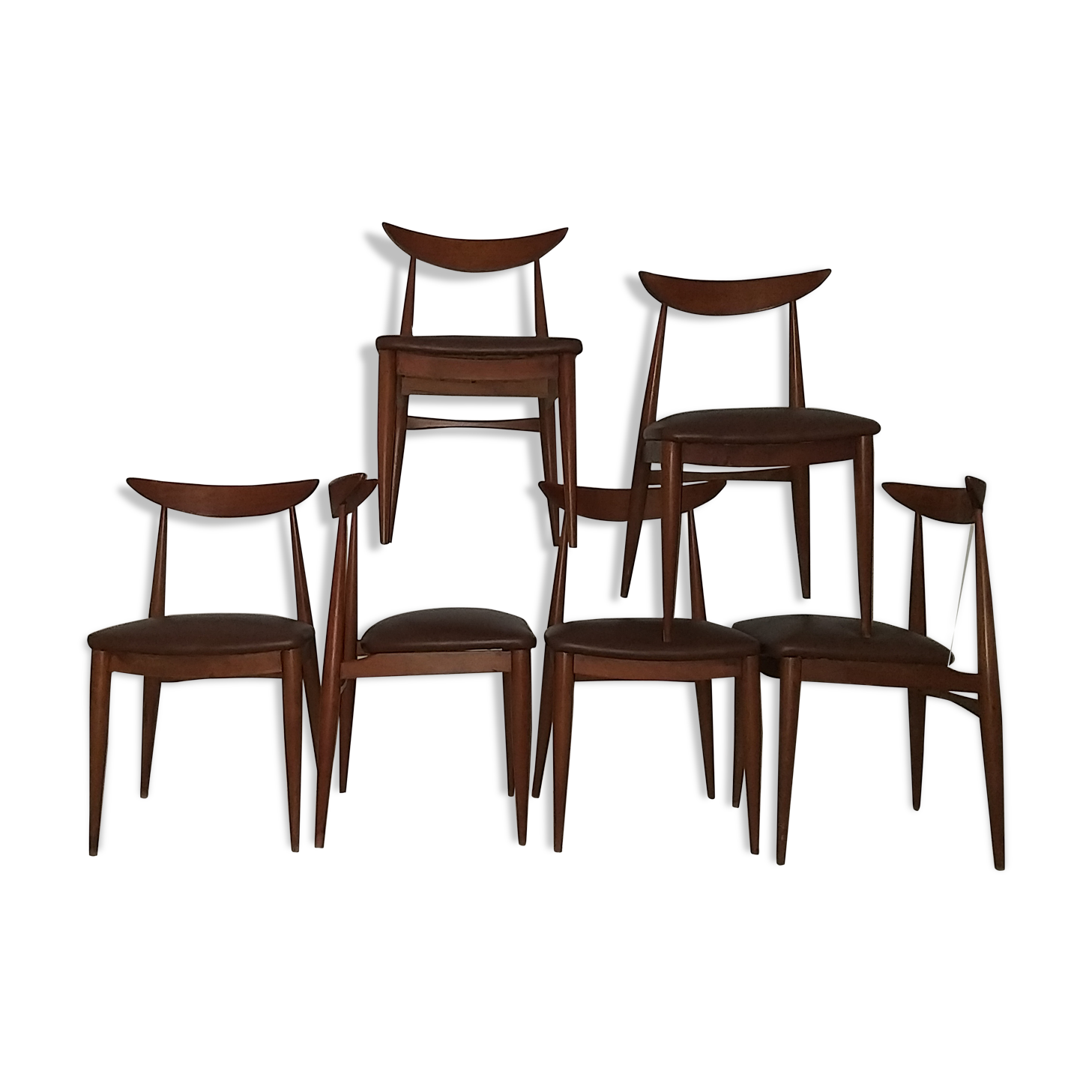 Set of 6 scandinavian chairs 50/60
