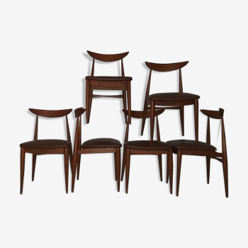 Set of 6 scandinavian chairs 50/60