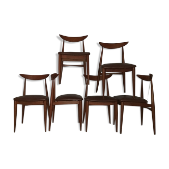Set of 6 scandinavian chairs 50/60