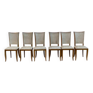 6 chaises de salle à - cuir 1950