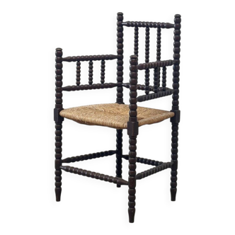 1930s Bobbin easy chair - High back