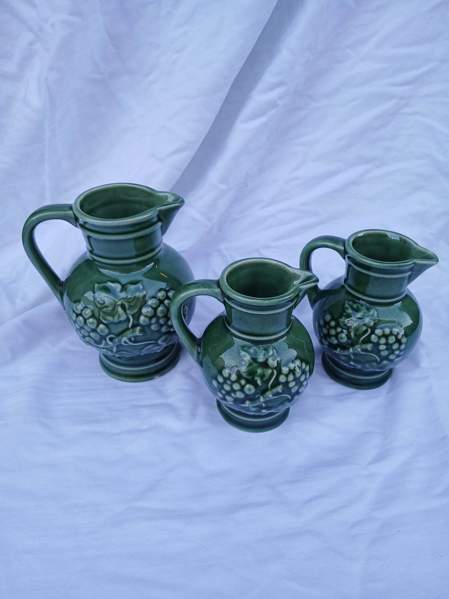 3 antique wine jugs