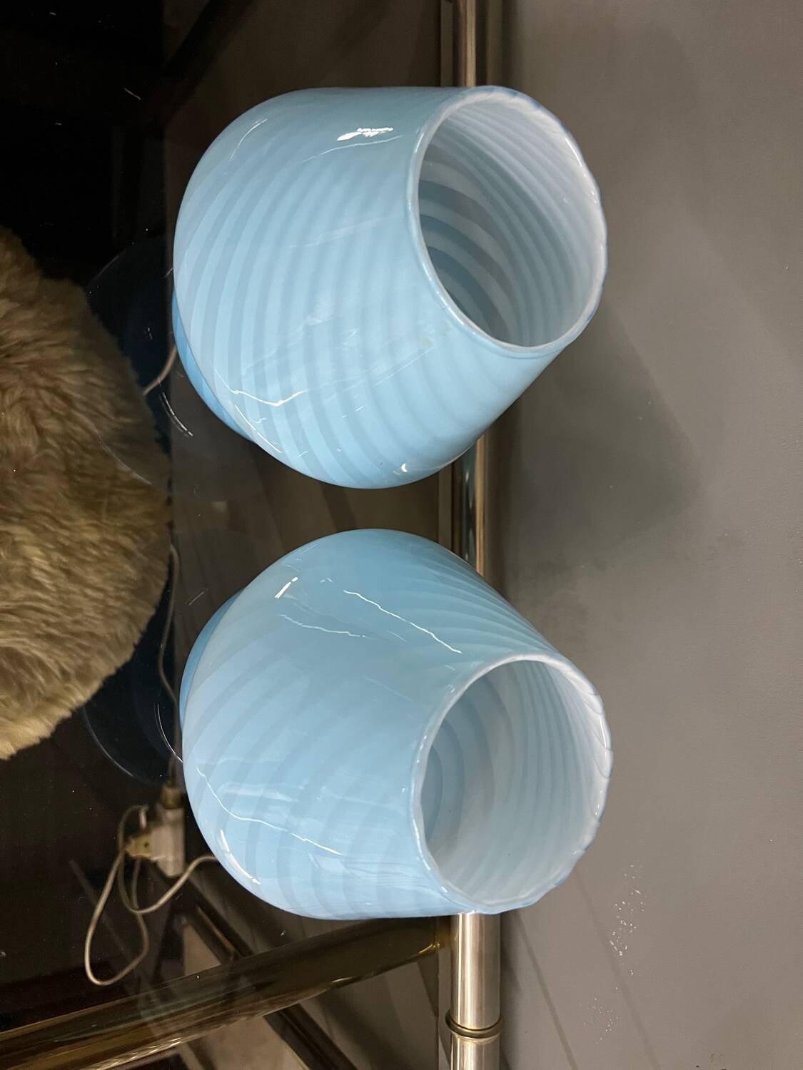 Pair of MURANO vintage mushroom bedside lamps from the 70s