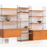 3-Piece wall unit by Nisse Strinning for String, Sweden, 1960s
