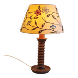 Table lamp made of turned solid wood - 1960s/70s