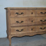Chest of drawers Louis XV style raw wood