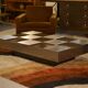 Designer coffee table with a checkerboard pattern attributed to Roberto Monsani 1970s.