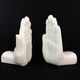 Pair of vintage bookends in white ceramic