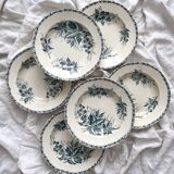 6 deep plates in Badonviller “Mûre” ironware