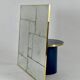 Custom industrial handcrafted mirror with authentic aged brass frame L