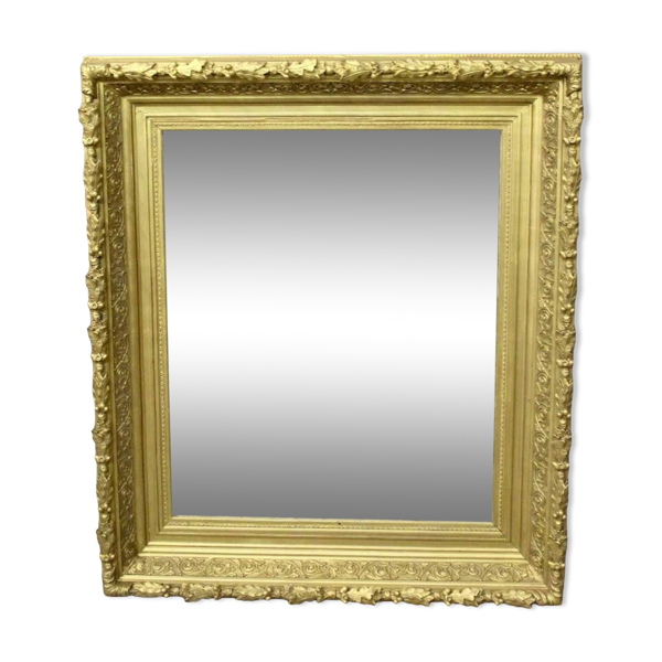 Miroir Cadre En Bois Et Stuc Doré — Beyit
