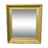 Mirror Frame In Wood And Golden Stucco