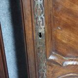 Pair of Louis XV period molded doors in solid walnut