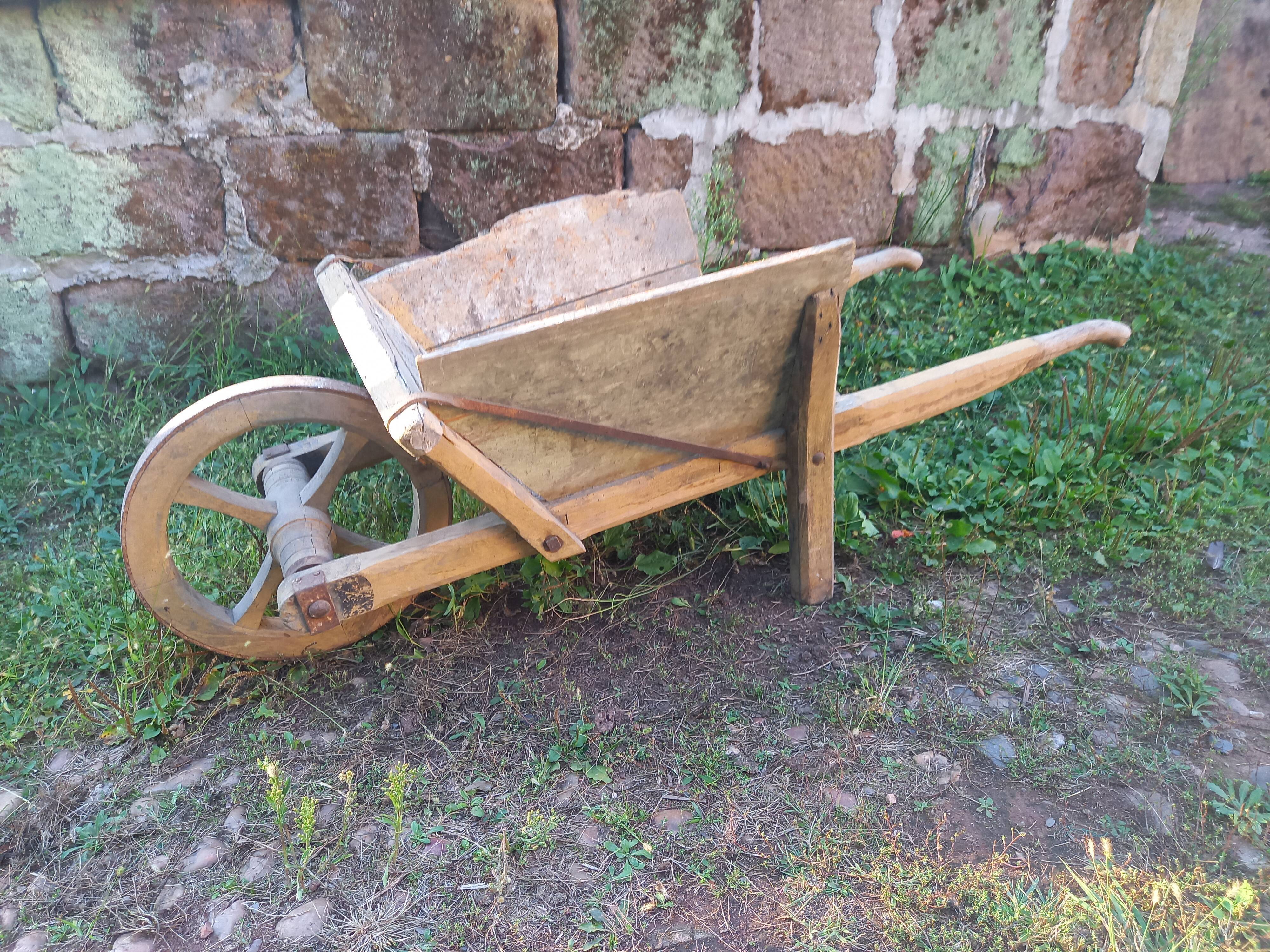 Wheelbarrow raw wood