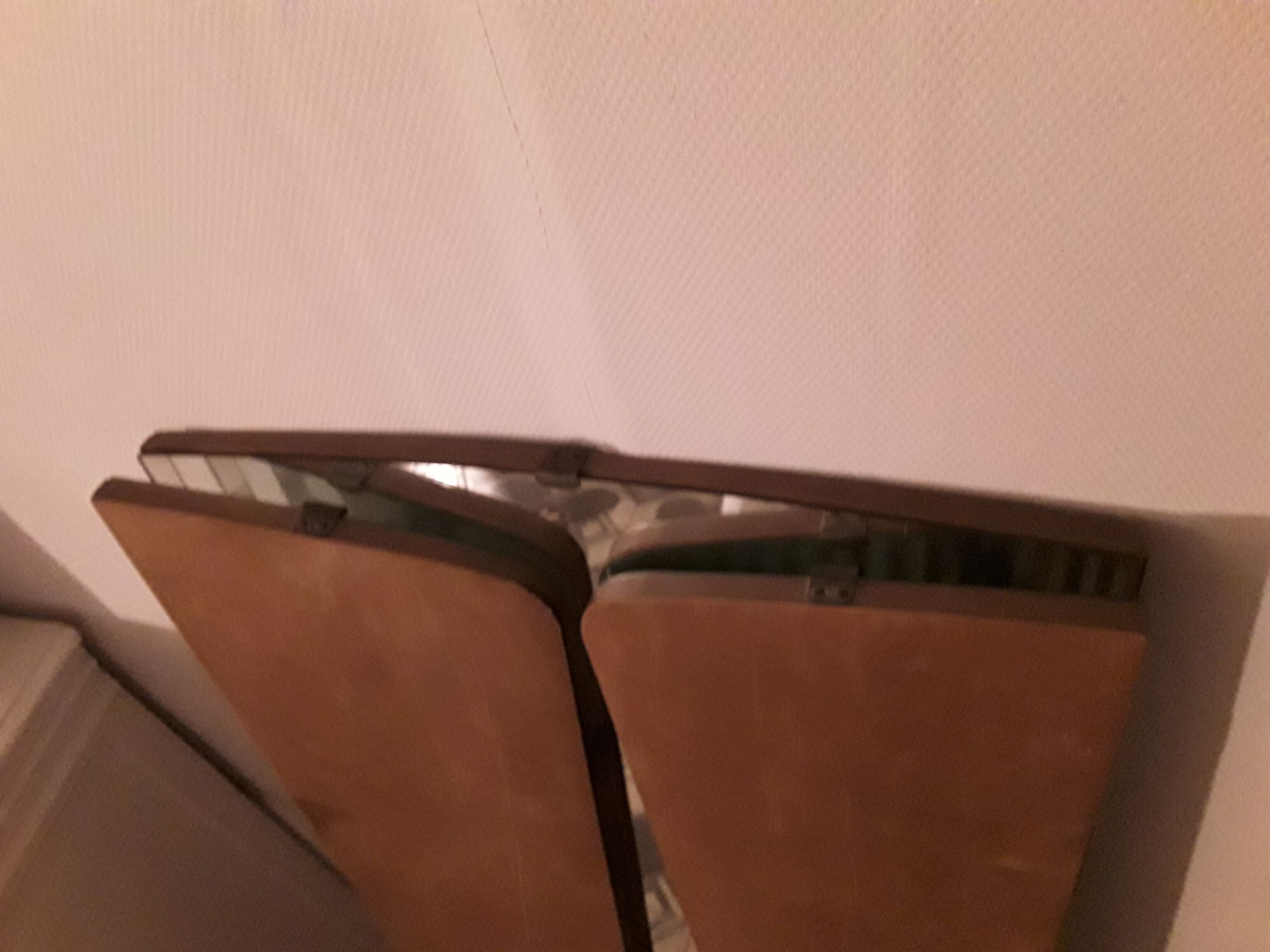 Vintage giant triptych mirror  111x94cm