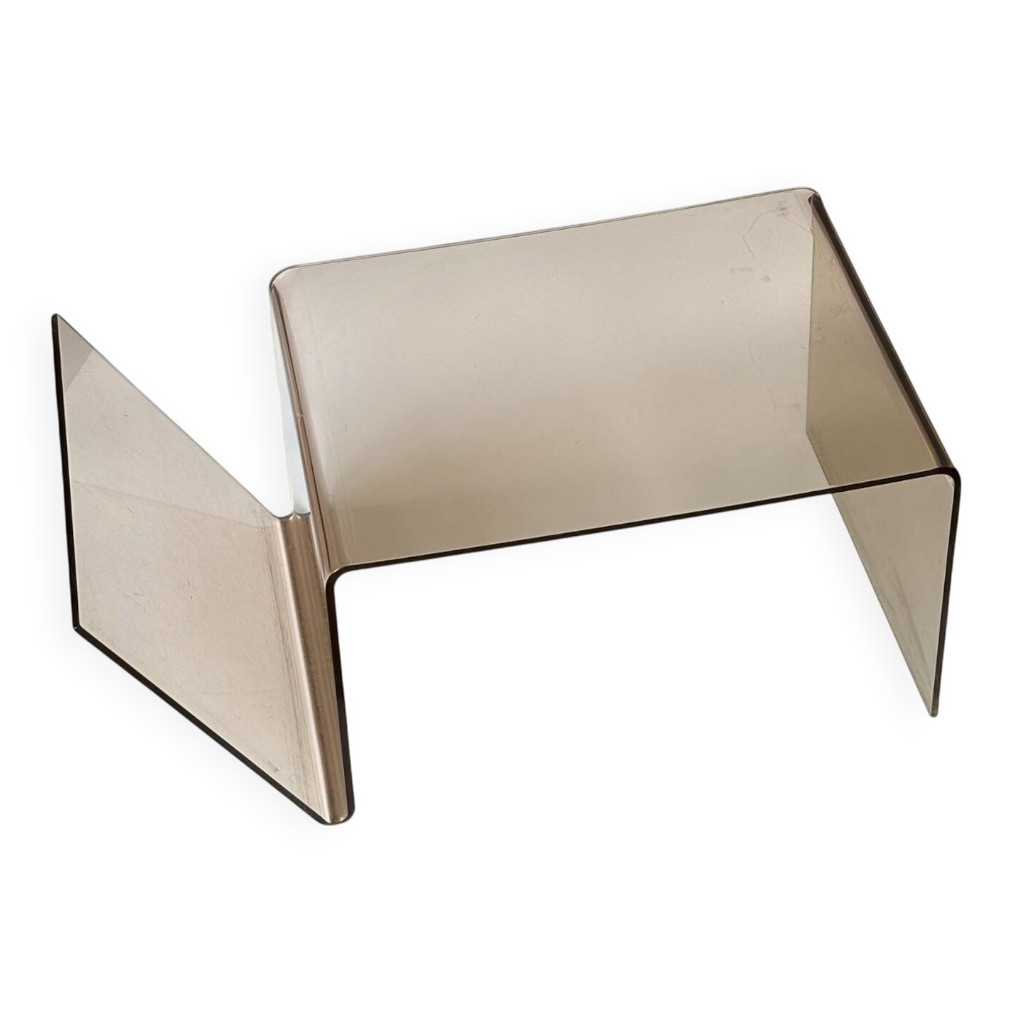 Smoked Plexiglas coffee table, 1970