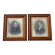 Portraits photos dans cadre en bois, la paire