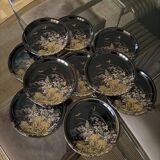 10 Japanese porcelain plates by Shibata Tenmoku, 1970