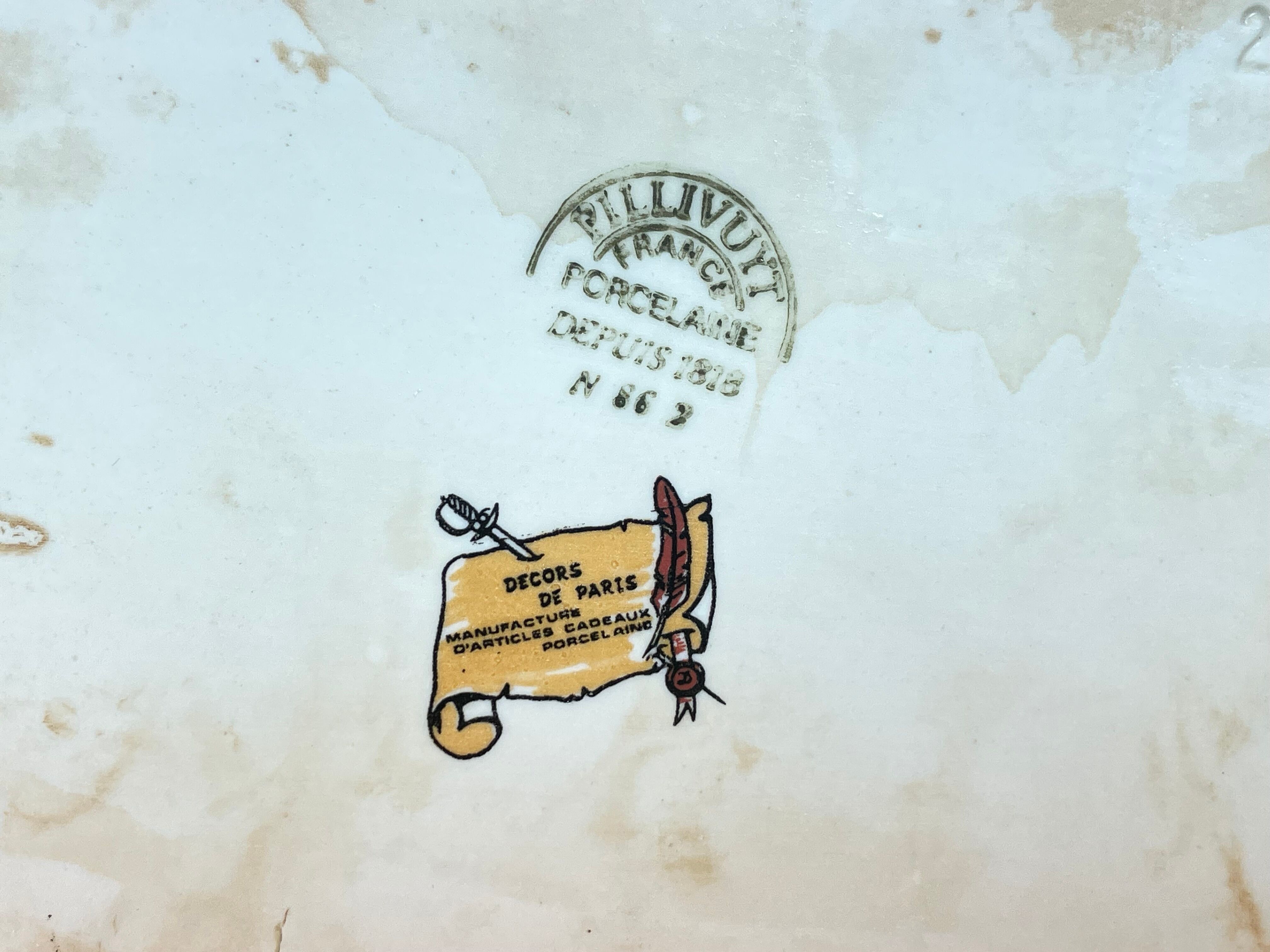 Terrine Pillivuyt chasse canard porcelaine décors de Paris Selency