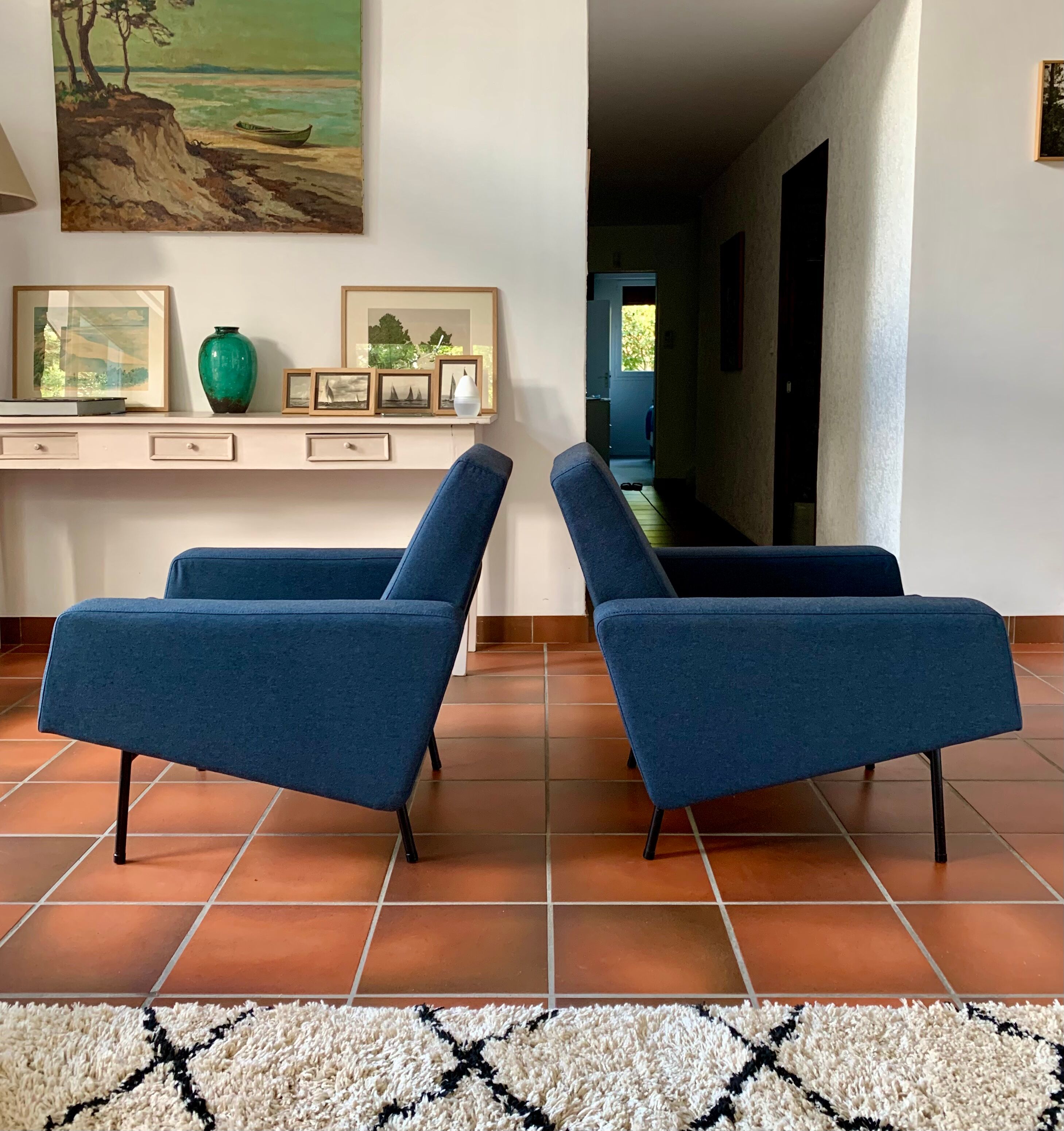 Pair of armchairs Pierre Guariche G10 Airborne Edition