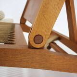 Hans J. Wegner Oak Reclining Lounge Chair Model AP71, Denmark 1968