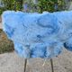 paire de chaises Pelfran fausse fourrure bleue - vintage