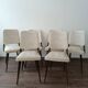 Série de 6 chaises design 1960