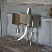 Vintage wall light, chrome steel wall light, Jean Gandelin wall light
