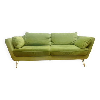 3-seater velvet sofa