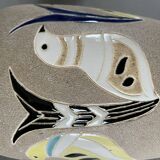 Vase with parakeets 50s