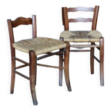 Pair of small Savoyard chairs