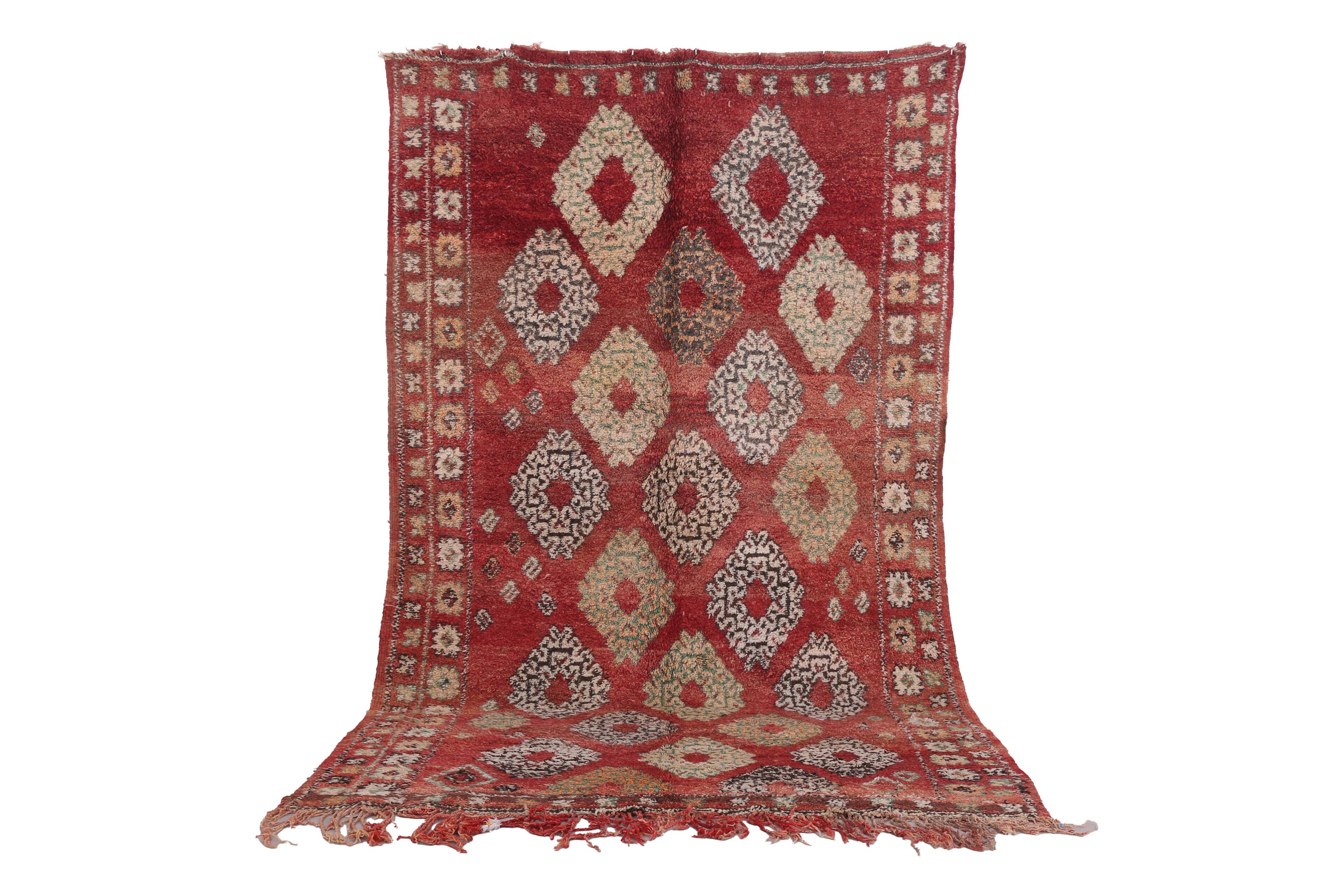 Vintage Moroccan Rug 179 x 305 cm - Berber Handmade Rug - Old Moroccan Rug