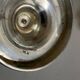 Tulip footed candle holder in silver metal 1970