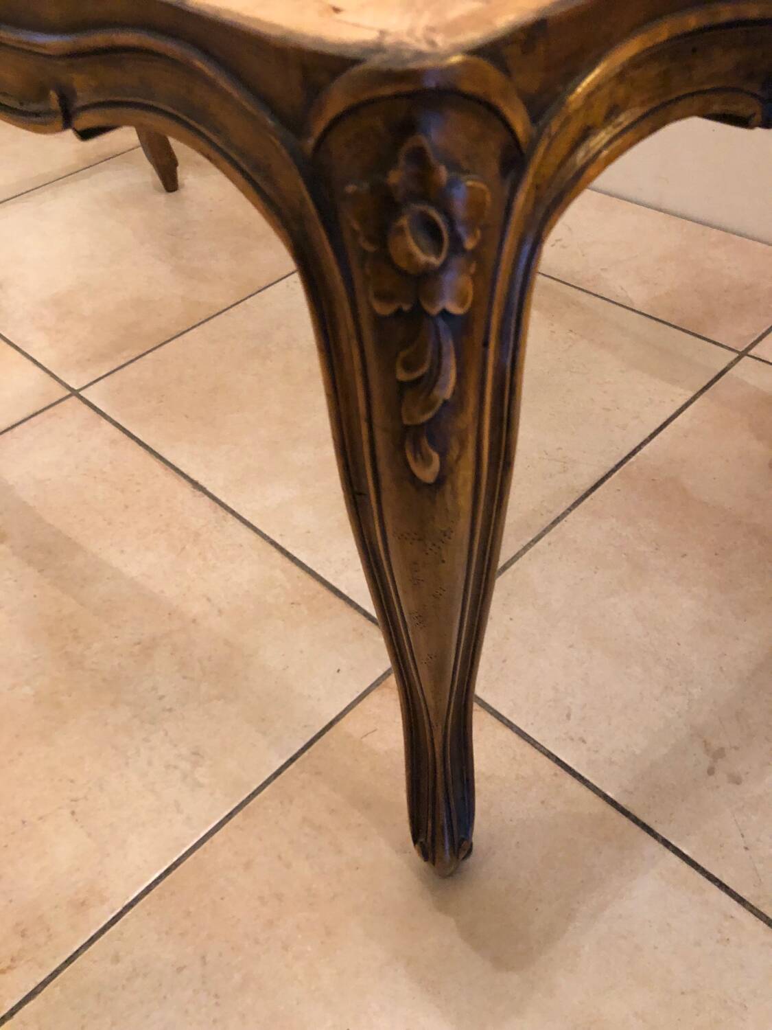 Pink marble coffee table