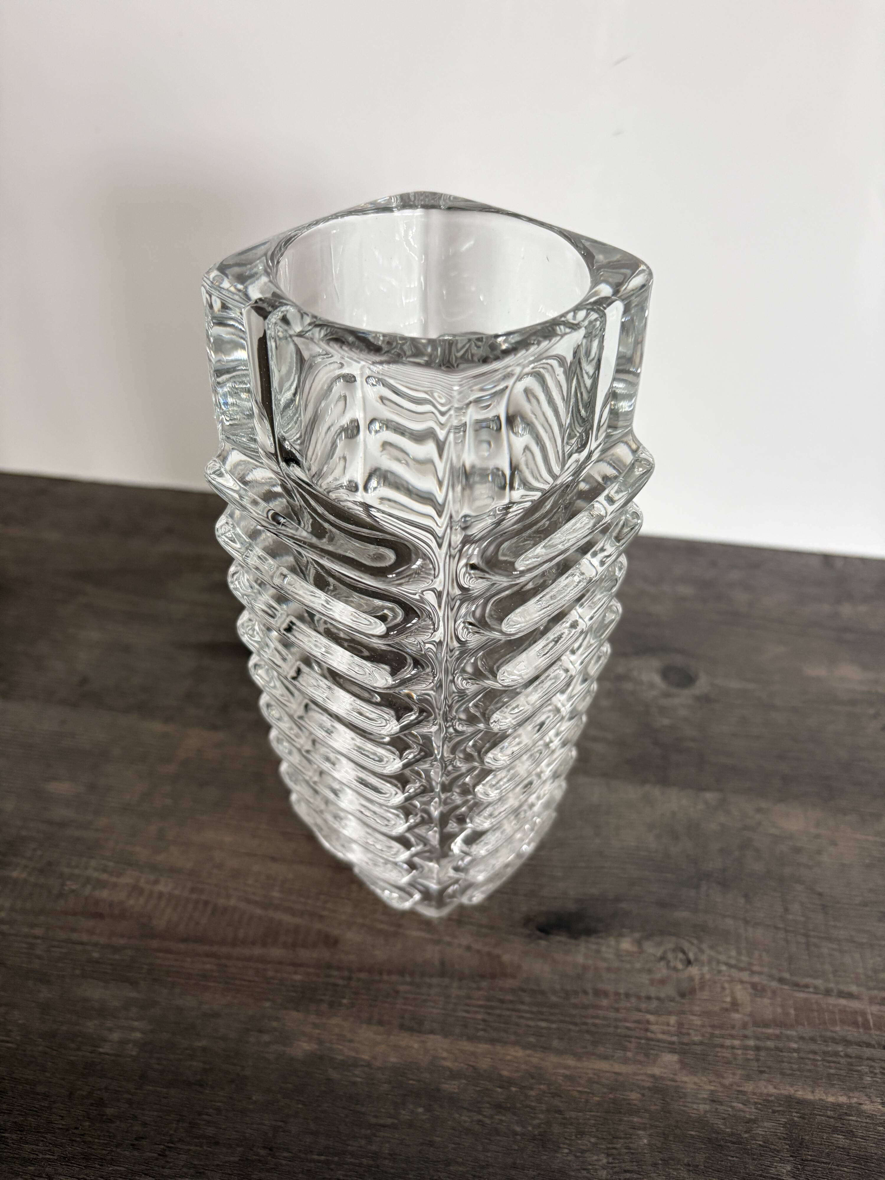 Brutalist vase František Vízner - Sklo Union Rosice (1963)