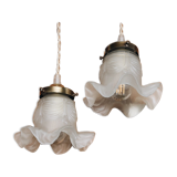 Duo of draped "tulips" walkmen