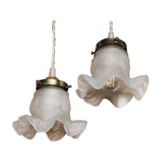 Duo of draped "tulips" walkmen