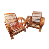 Fauteuils bambou Indochine 1940s