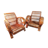 Bamboo armchairs Indochina 1940s