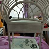 Table de chevet rotin et cannage