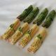 Set of 8 ceramic asparagus knife holders