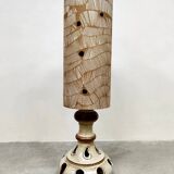 Lampadaire vintage en céramique « Tons naturels », Allemagne de l'Ouest, années 1970