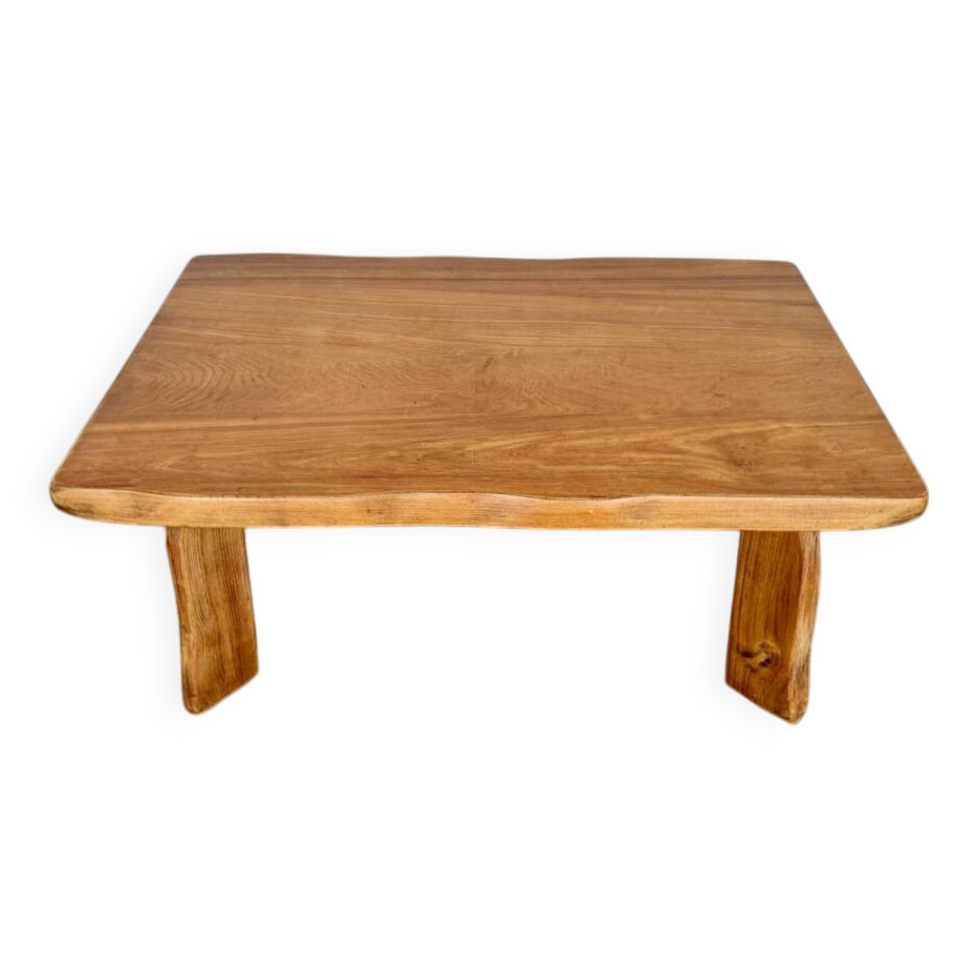 Vintage modernist elm coffee table
