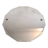 Élégant miroir ancien biseauté à 12 pans – style Art Déco vintage