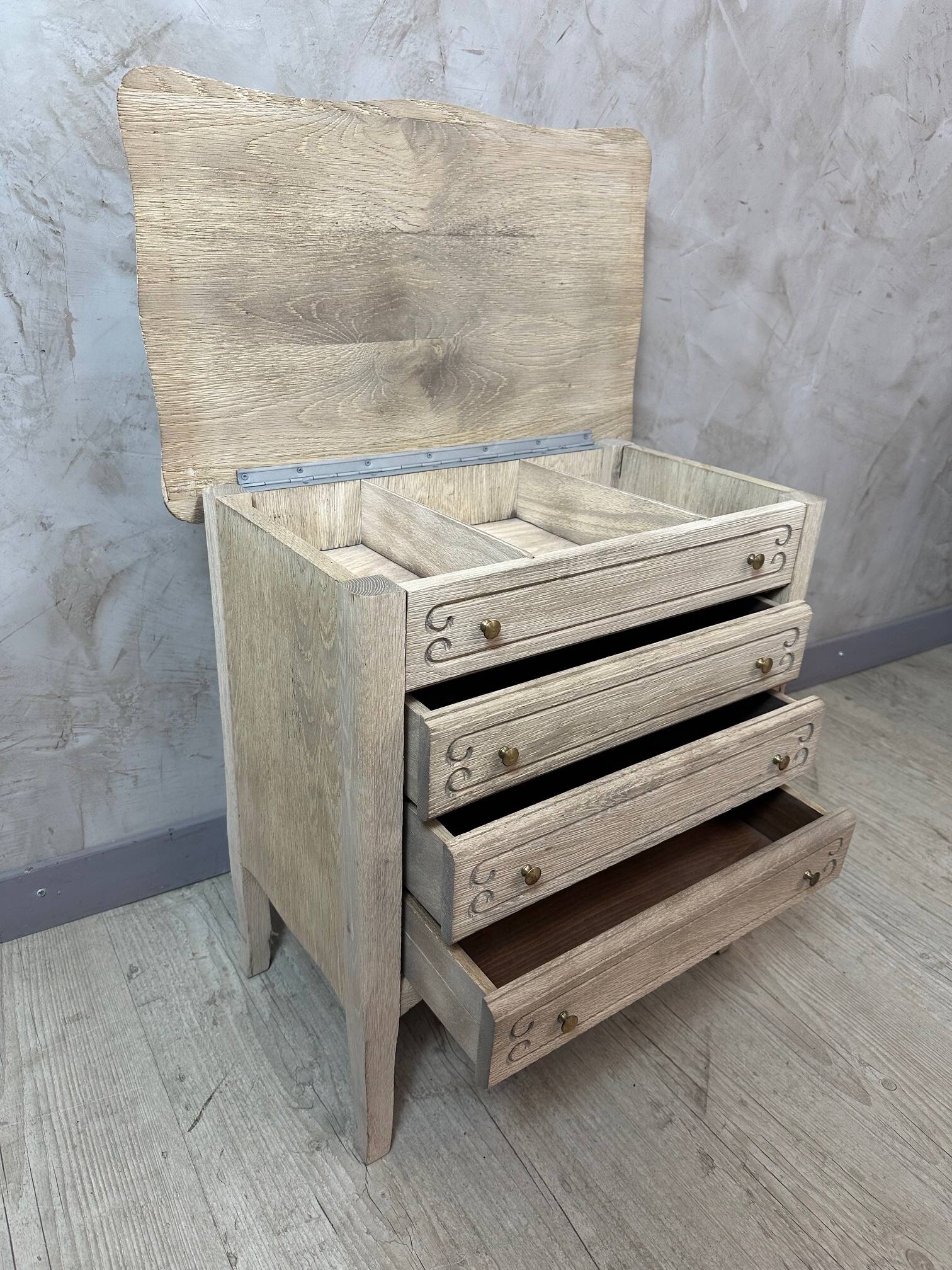 Small sanded chest of drawers