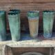 Lot 10 anciens pots de fleuriste en zinc