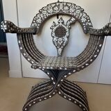 Syrian Armchair in Mother-of-Pearl and Ebony