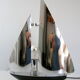 Vintage sailboat lamp 1970 chrome